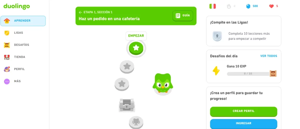 Duolingo IA para aprender inglés de manera interactiva y fácil